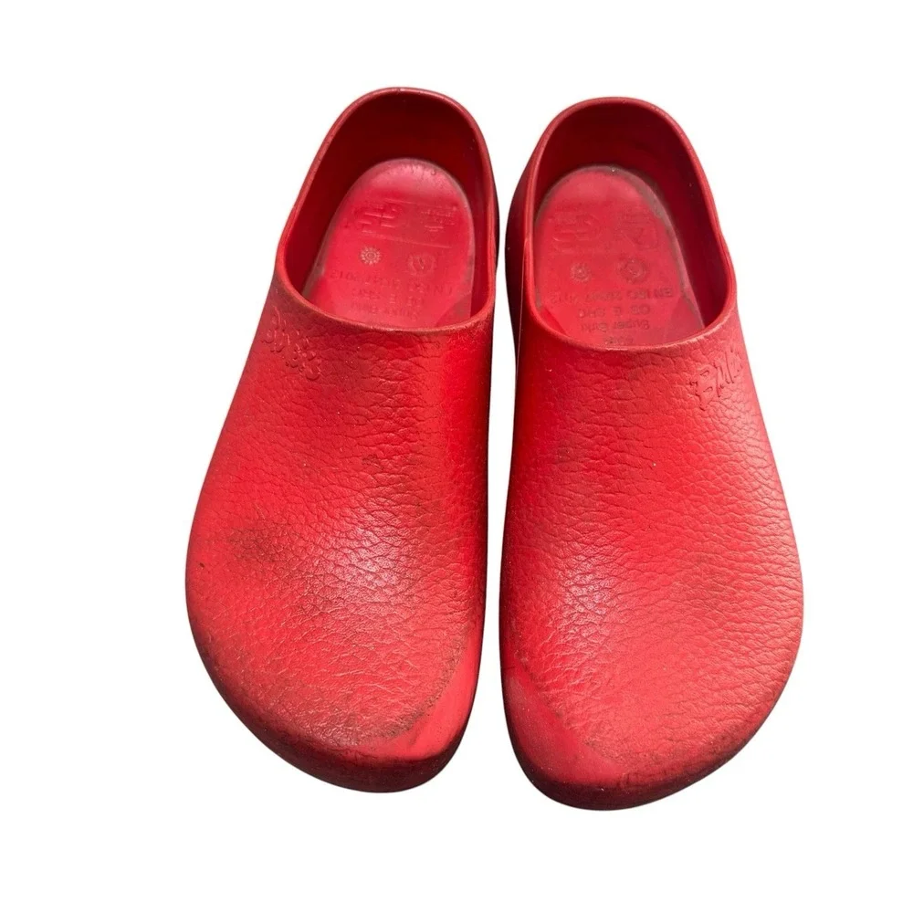 Birkenstock Red Slip-On Clogs - Picture 2 of 9